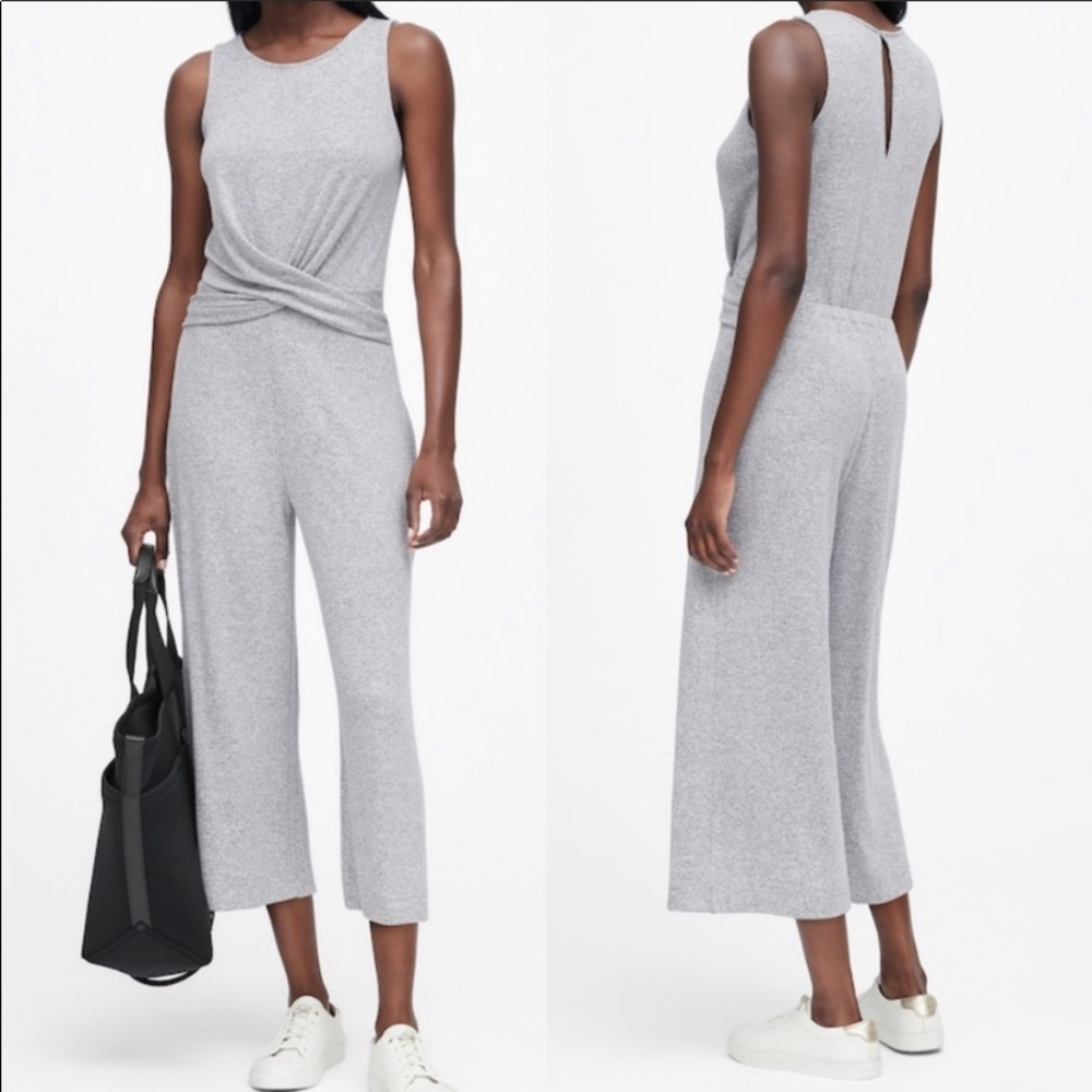 Banana Republic grey sleeveless jumpsuit